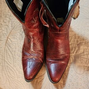 Maroon Red ankle cowboy boots